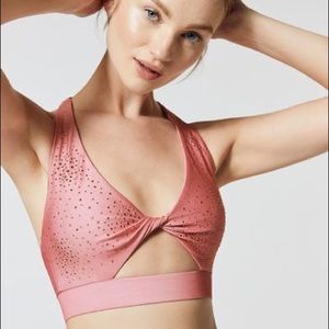 COPY - Beach riot crystal pink bra